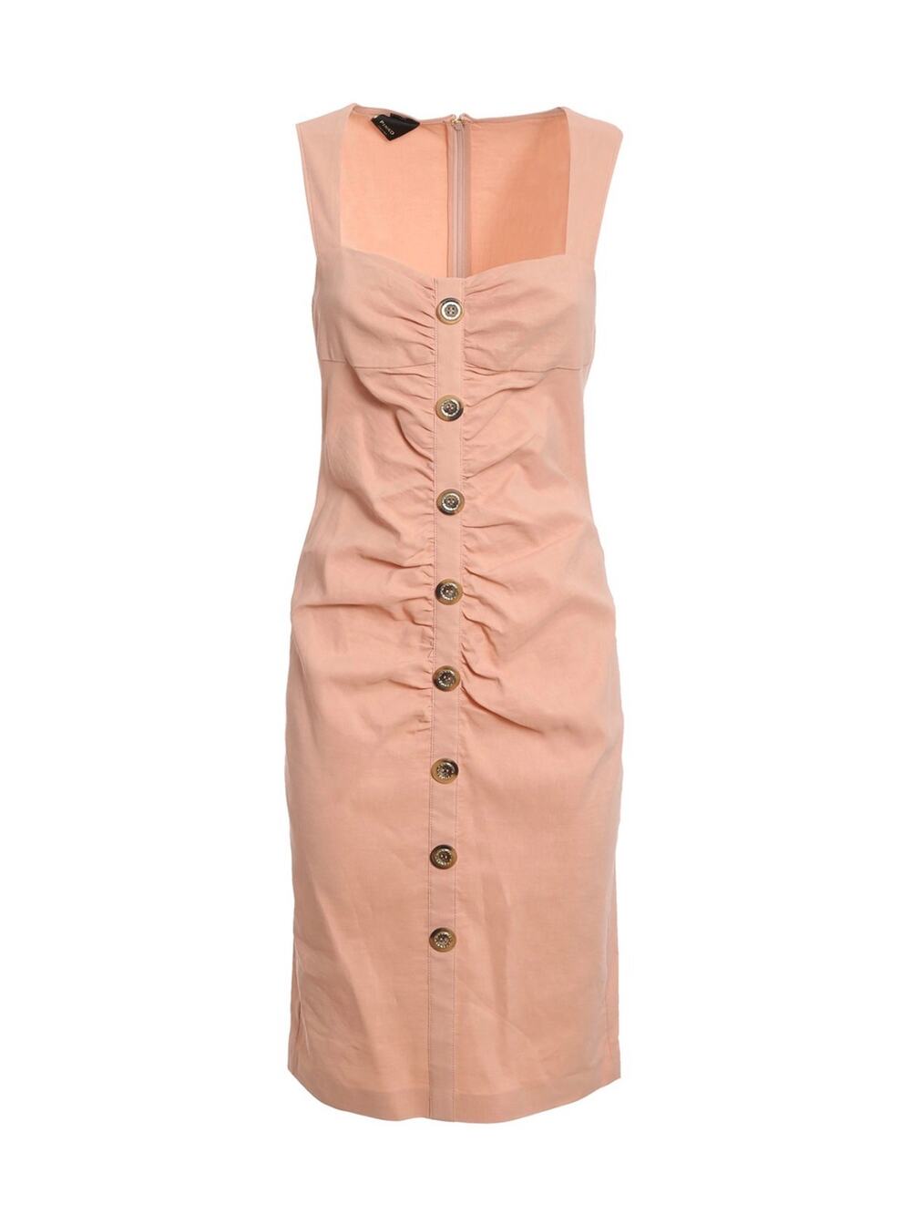 Pinko Women’s 6 Dress Linen Pink Ariano Italian Designer